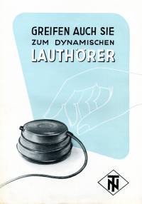 Druckschrift Lauthörer aus 1953